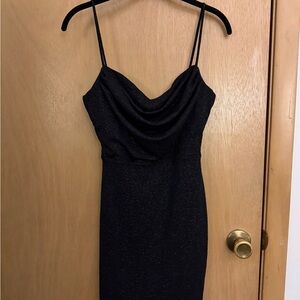Windsor Black Glitter Mini Dress